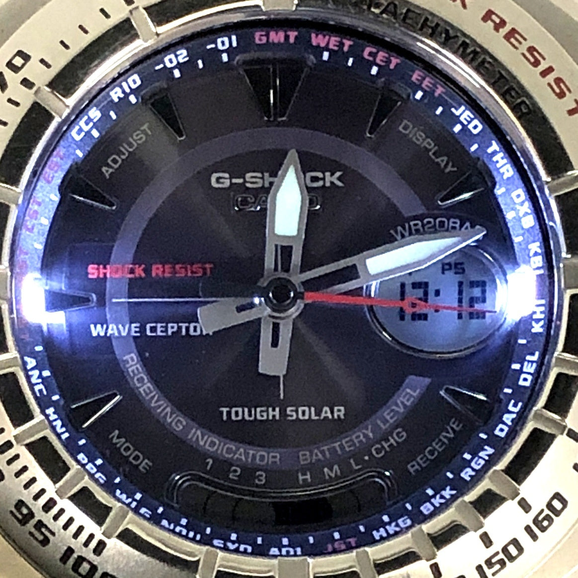 GW-1600J-1A The G 電波ソーラー タキメーター機能搭載
