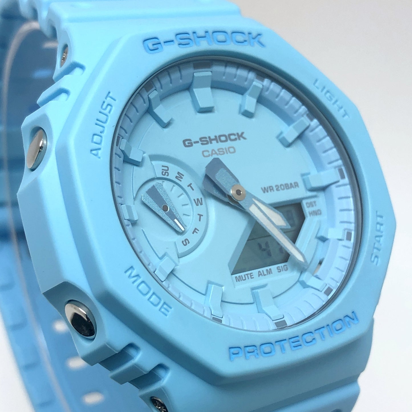 GA-2100-2A2 カシオーク オクタゴン ライトブルー ワントーン