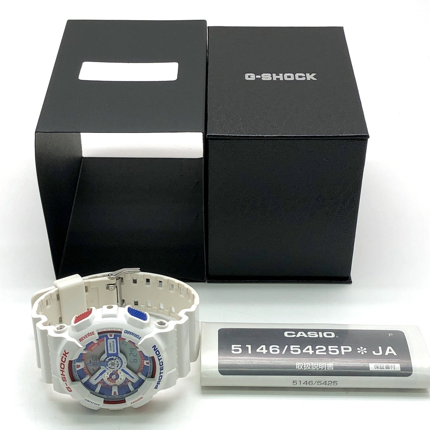 GA-110TR-7A ビッグケース ホワイトトリコロール