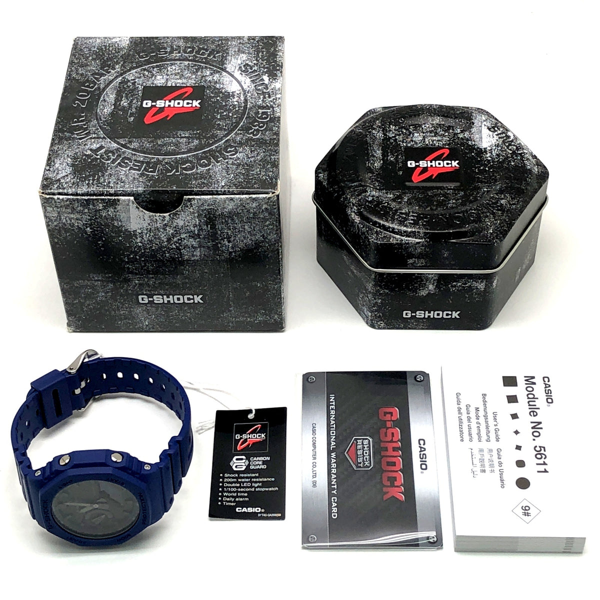 GA-2100-2A オクタゴン カシオーク ネイビー×ブラック