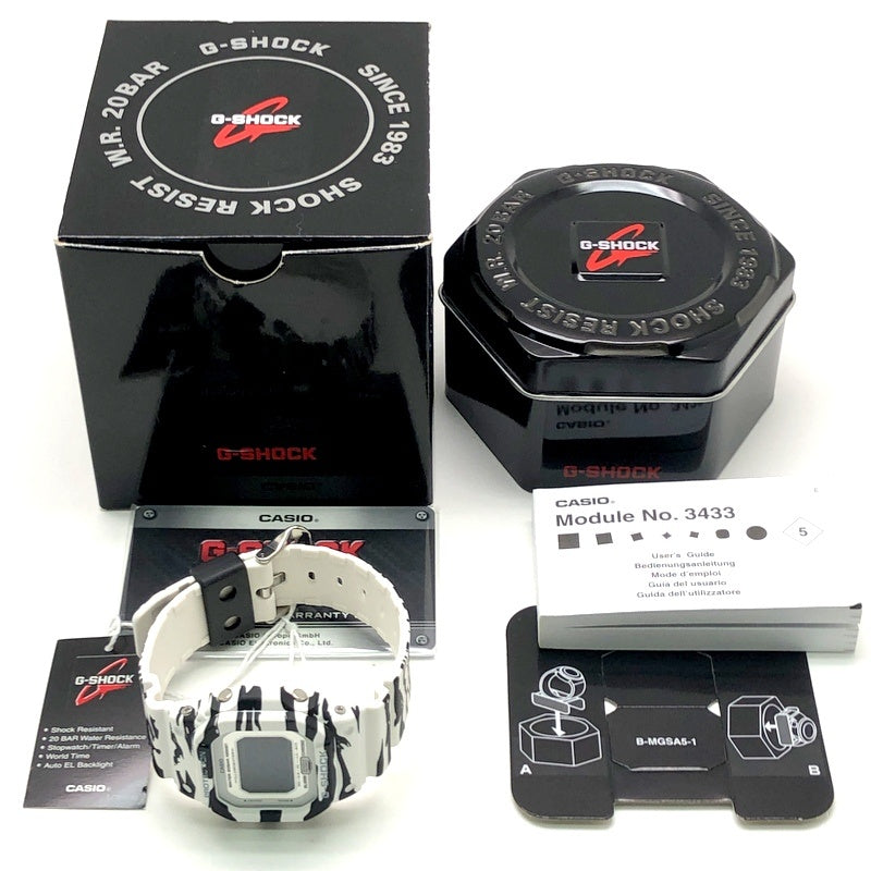 DW-D5600BW-7 ホワイト&ブラック タイガーカモフラージュ