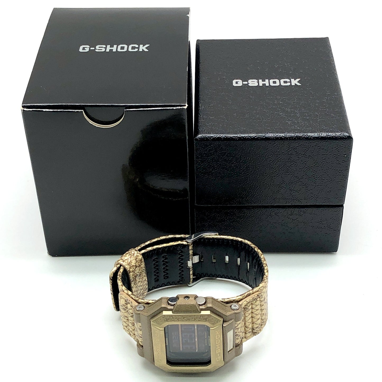 G-7800GL-9 ゴールドパイソン 蛇革調バンド