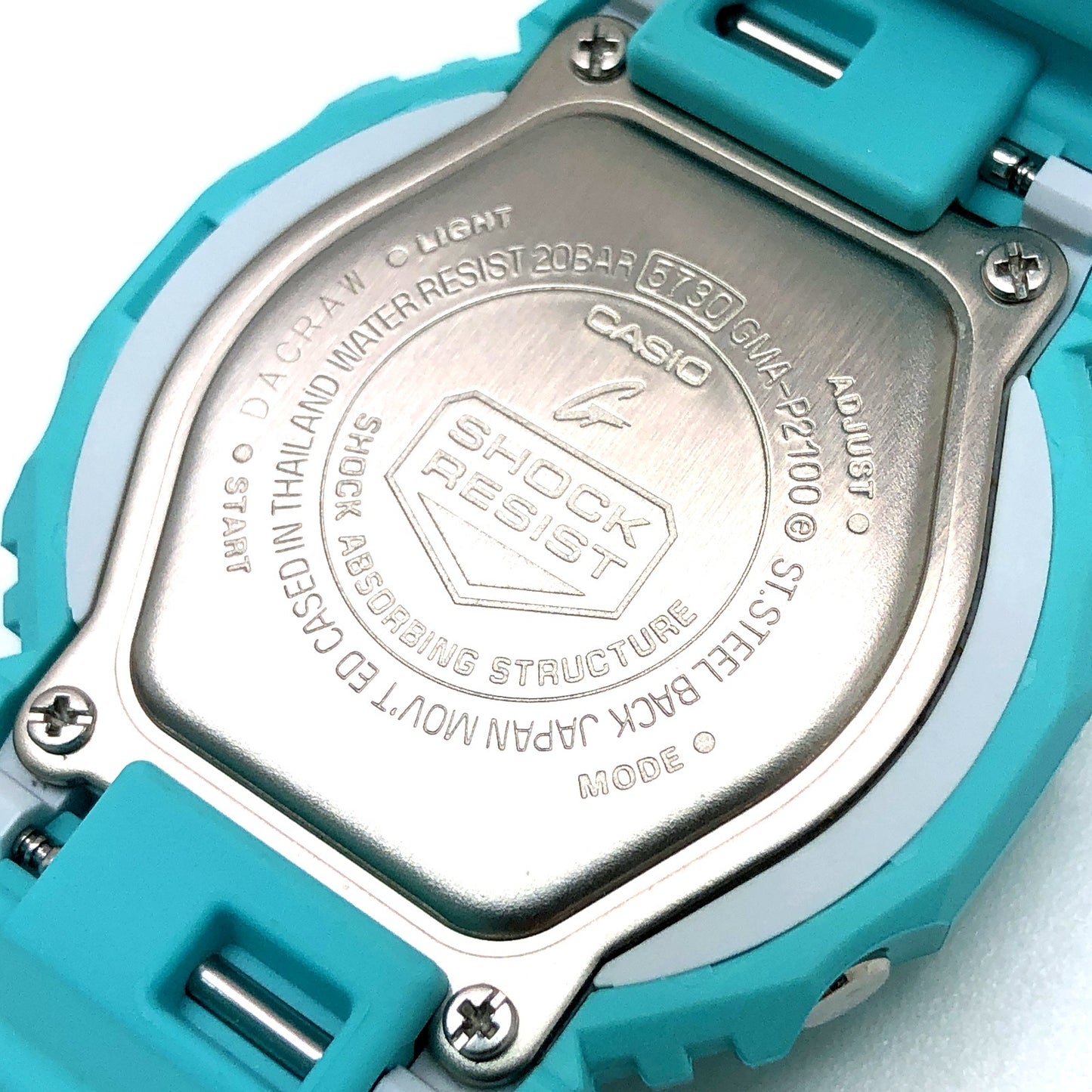 GMA-P2100-2A カシオーク オクタゴン ターコイズブルー ワントーン