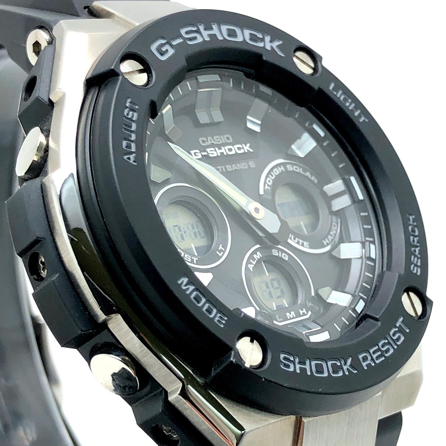 GST-W300-1A Gスチール 電波ソーラー メタル×樹脂バンド