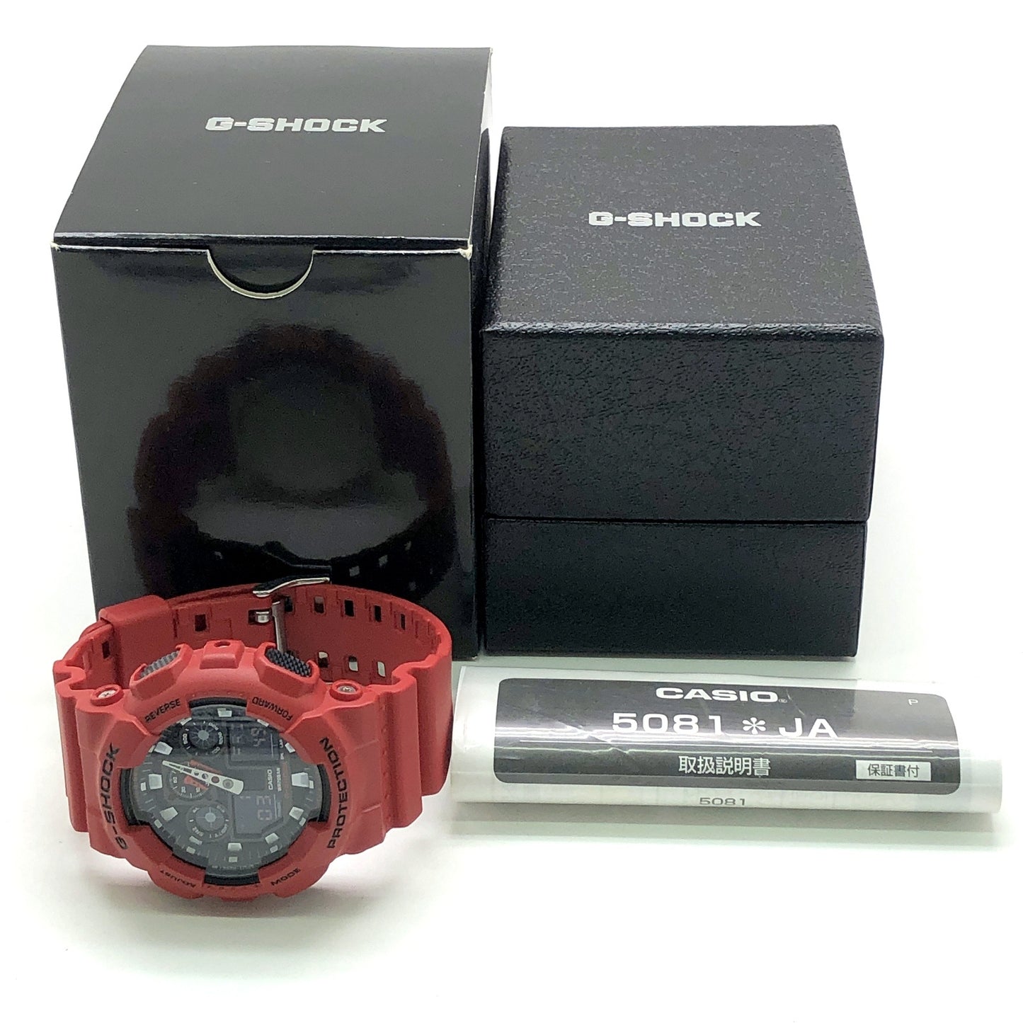 GA-100B-4A ビッグケース アナデジモデル マットレッドカラー