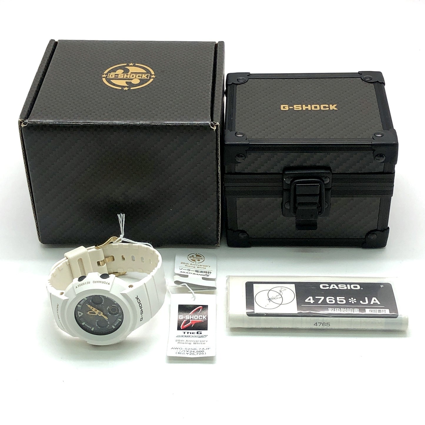 AWG-525B-7A Gショック25周年記念 ライジングホワイト