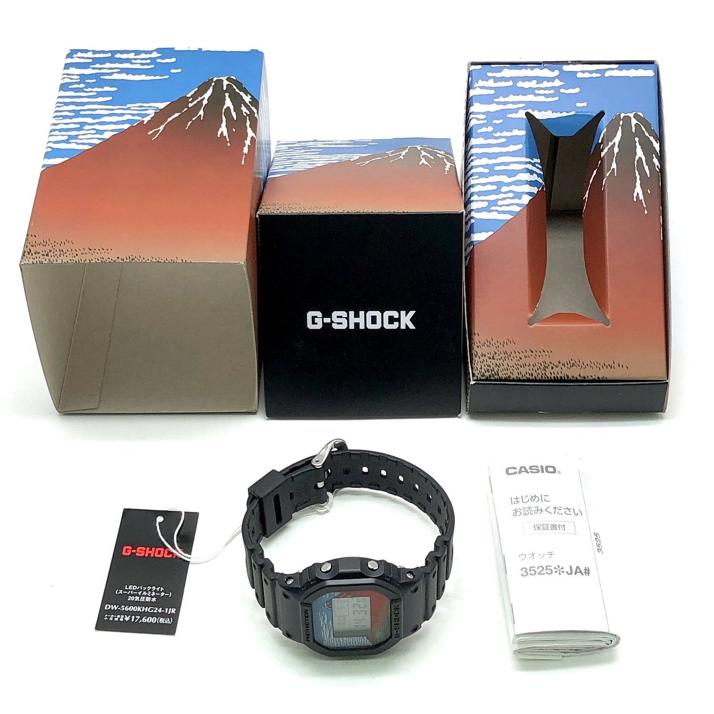 DW-5600KHG24-1 葛飾北斎 富嶽三十六景 凱風快晴(赤富士)