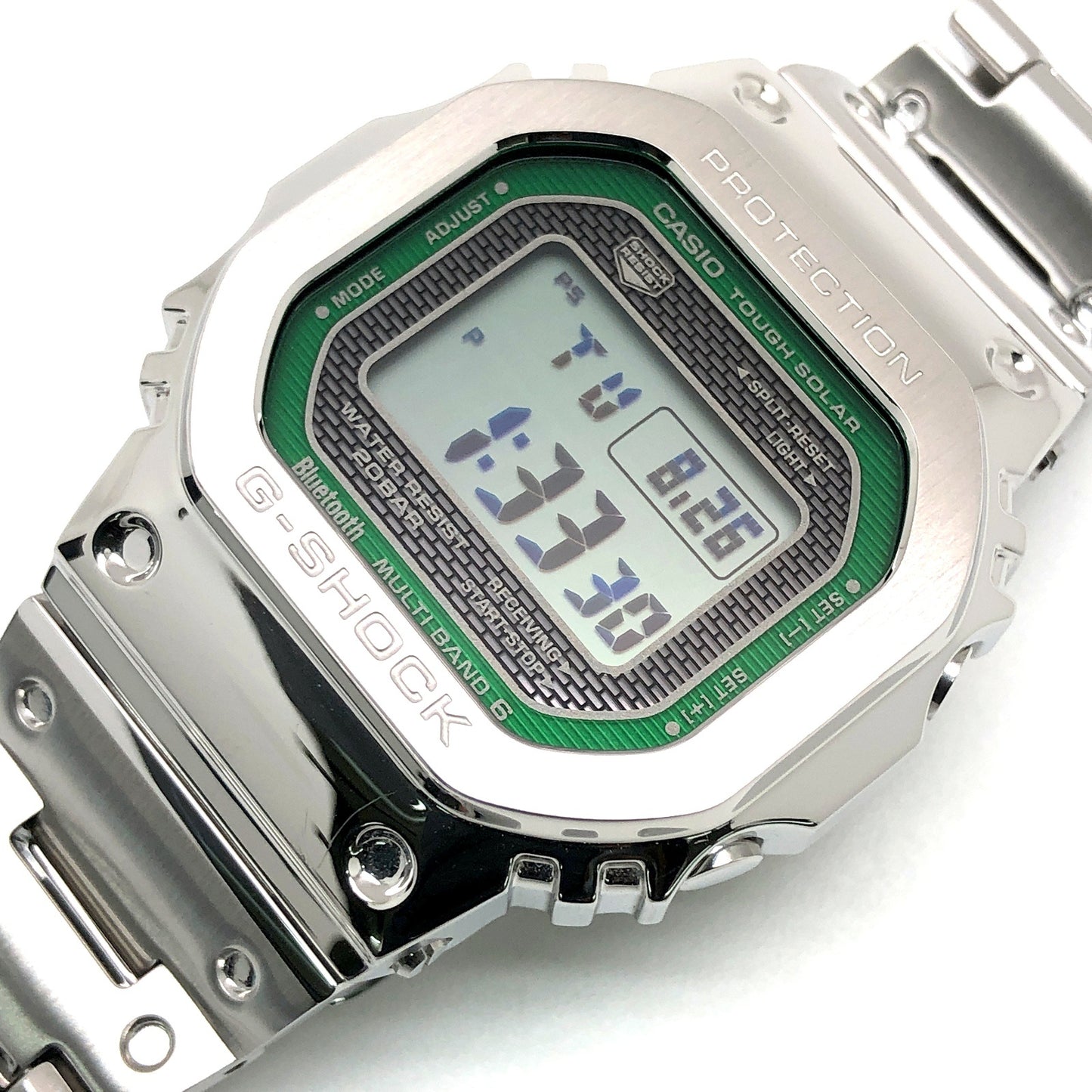 GMW-B5000D-3 フルメタル シルバー グリーンダイヤル