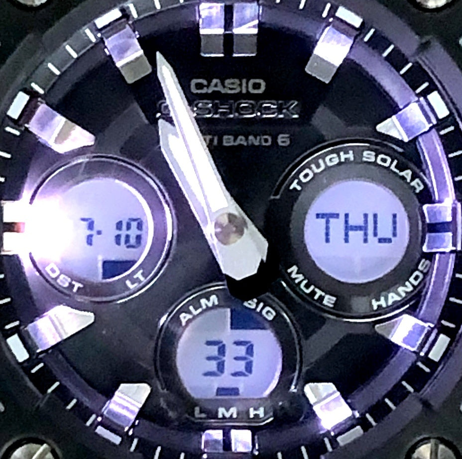 GST-W300-1A Gスチール 電波ソーラー メタル×樹脂バンド