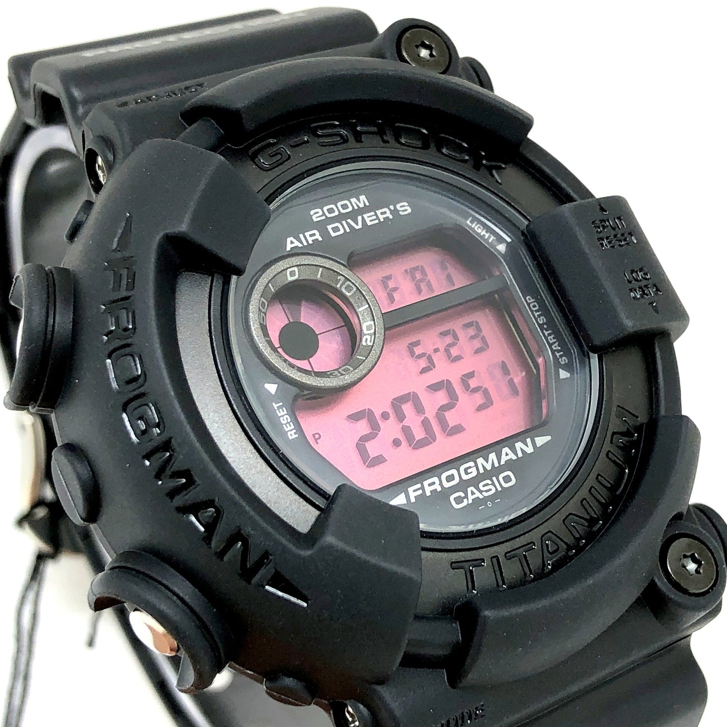 DW-8200BK-1 フロッグマン リアルブラック レッド液晶