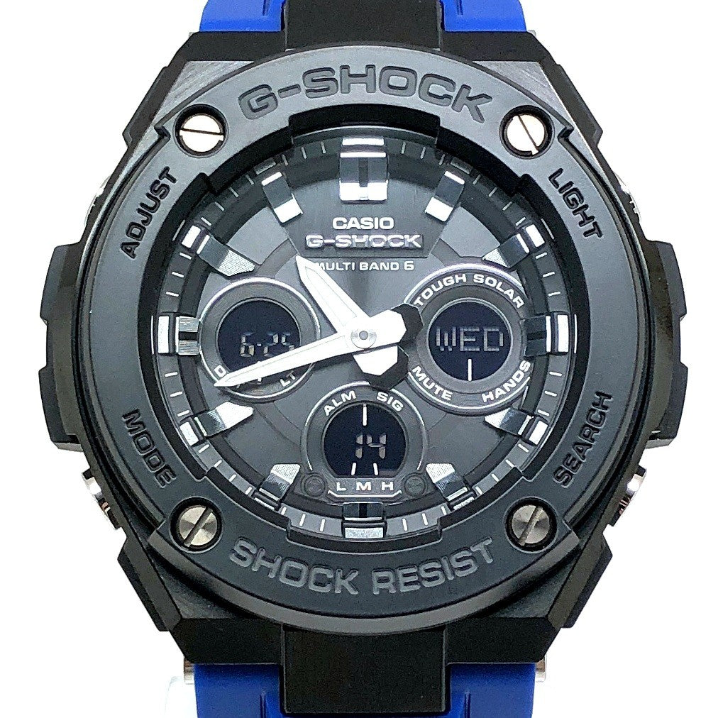 GST-W300G-2A1 G-STEEL ミッドサイズモデル ブラック×ブルー