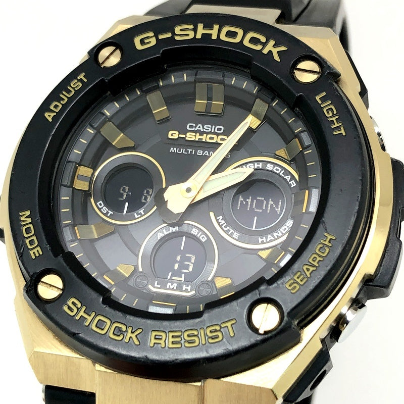GST-W300G-1A9 G-STEEL ミッドサイズモデル ブラック×ゴールド