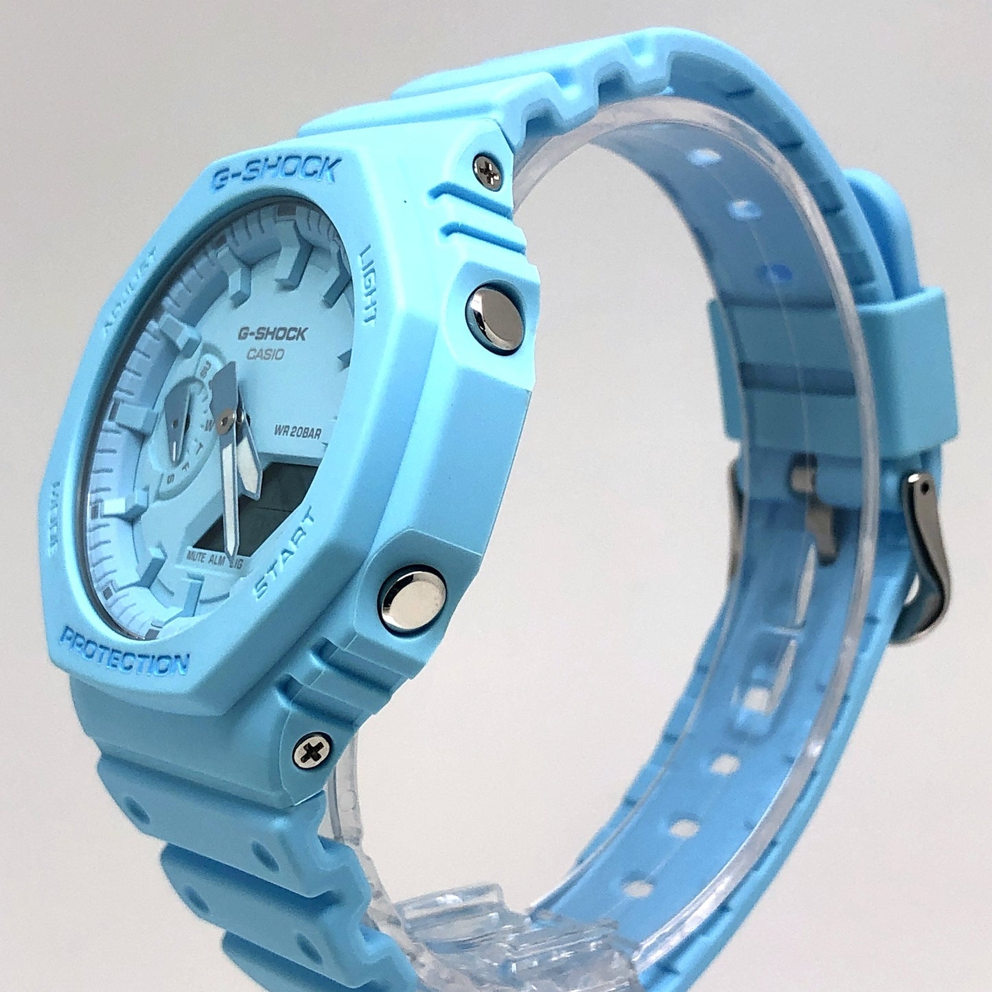 GA-2100-2A2 カシオーク オクタゴン ライトブルー ワントーン