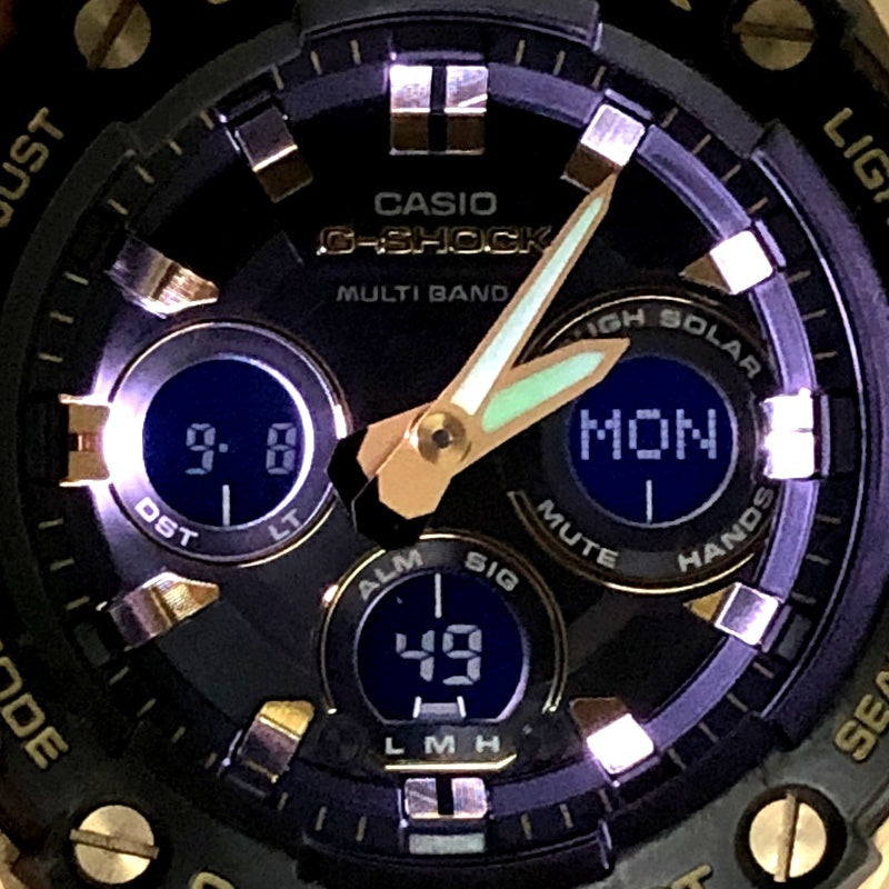 GST-W300G-1A9 G-STEEL ミッドサイズモデル ブラック×ゴールド