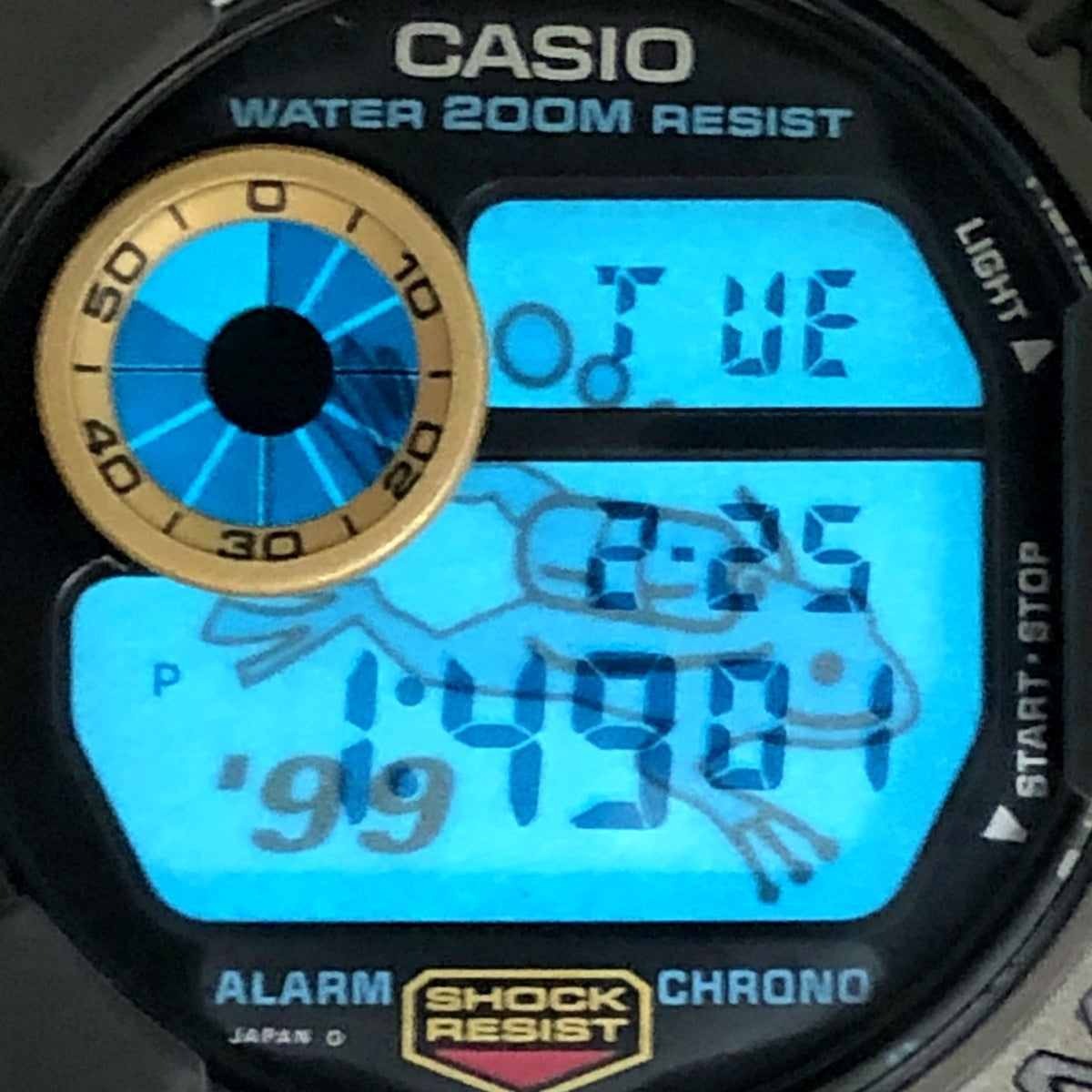DW-8200BU-9AT フロッグマン99 黒金 潜水蛙EL