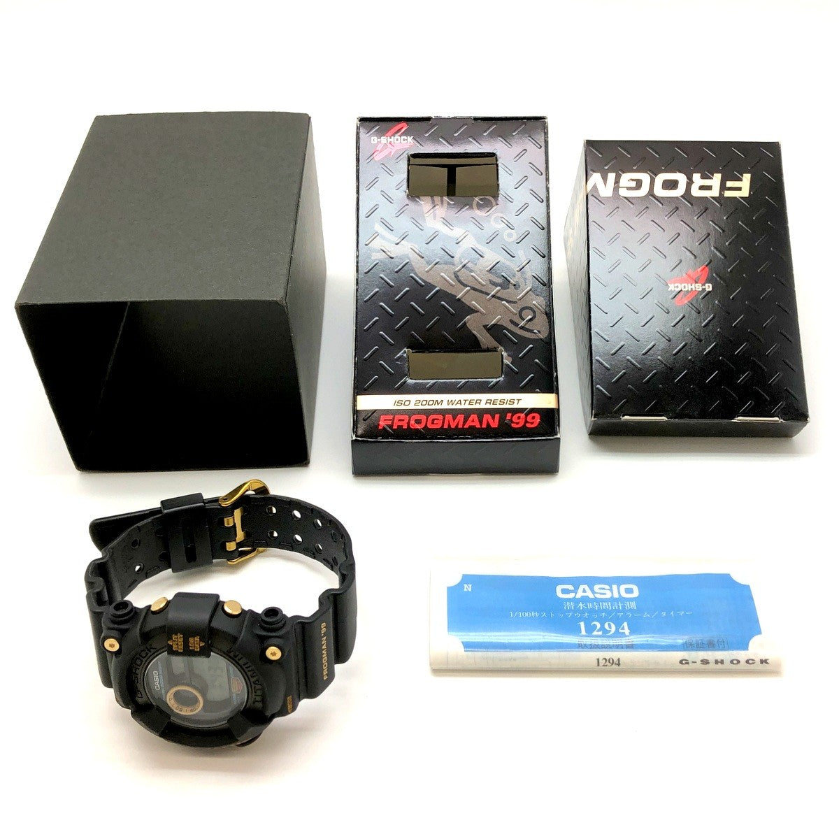 DW-8200BU-9AT フロッグマン99 黒金 潜水蛙EL