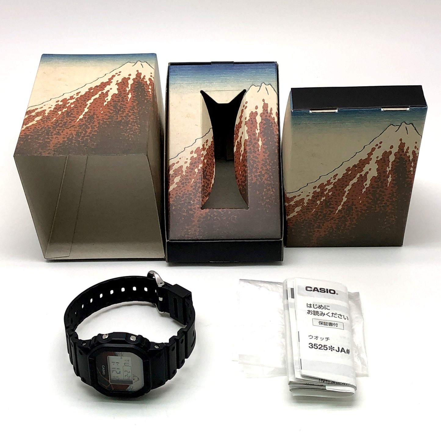 DW-5600KHSH25-1 葛飾北斎 富嶽三十六景 山下白雨 黒富士