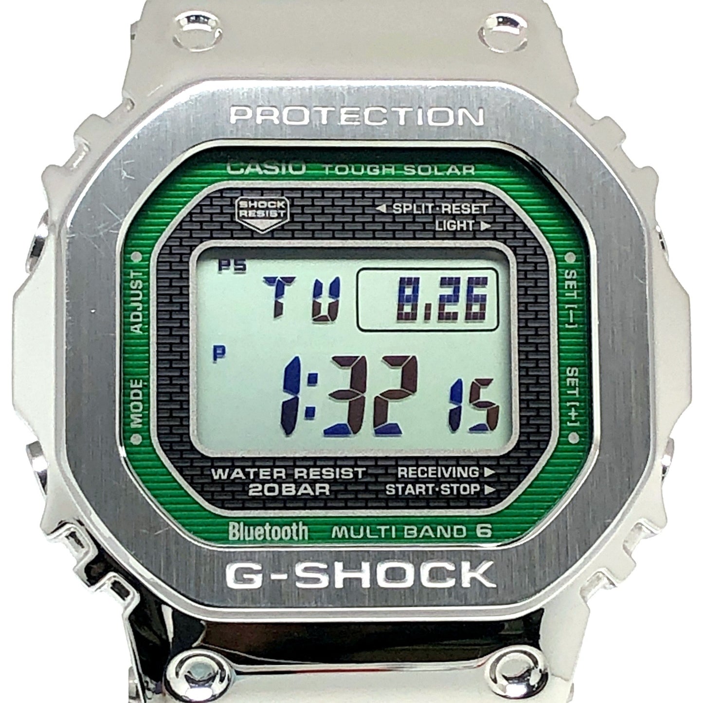 GMW-B5000D-3 フルメタル シルバー グリーンダイヤル