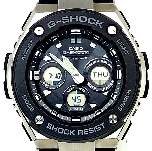 GST-W300-1A Gスチール 電波ソーラー メタル×樹脂バンド