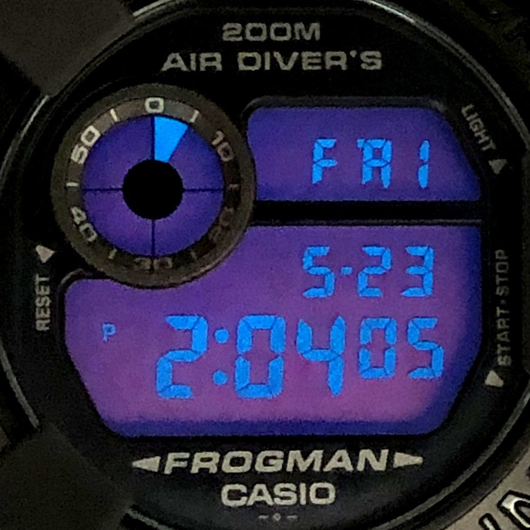 DW-8200BK-1 フロッグマン リアルブラック レッド液晶