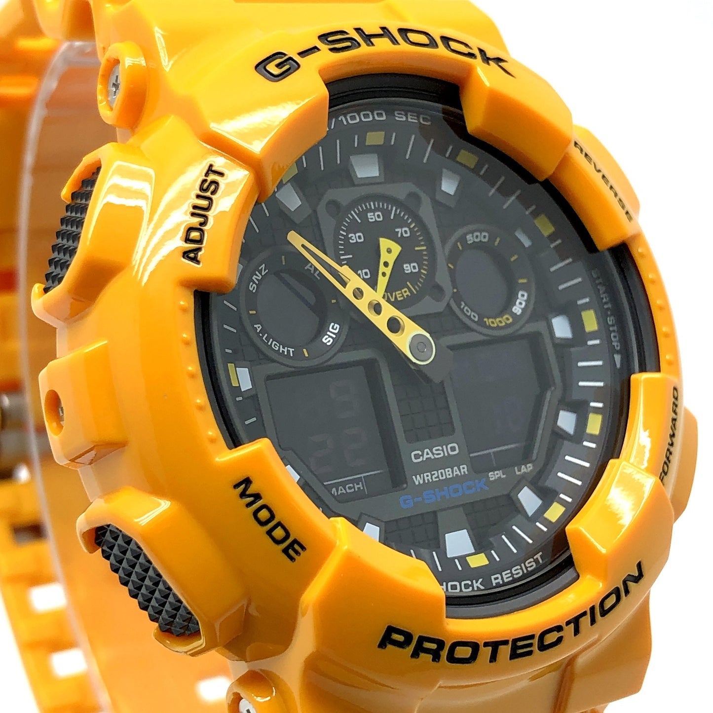 GA-100A-9A アナデジモデル イエローカラーモデル