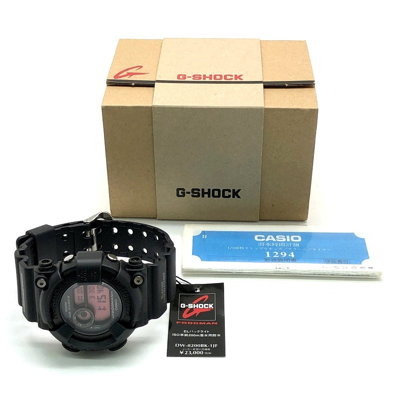 DW-8200BK-1 フロッグマン リアルブラック レッド液晶