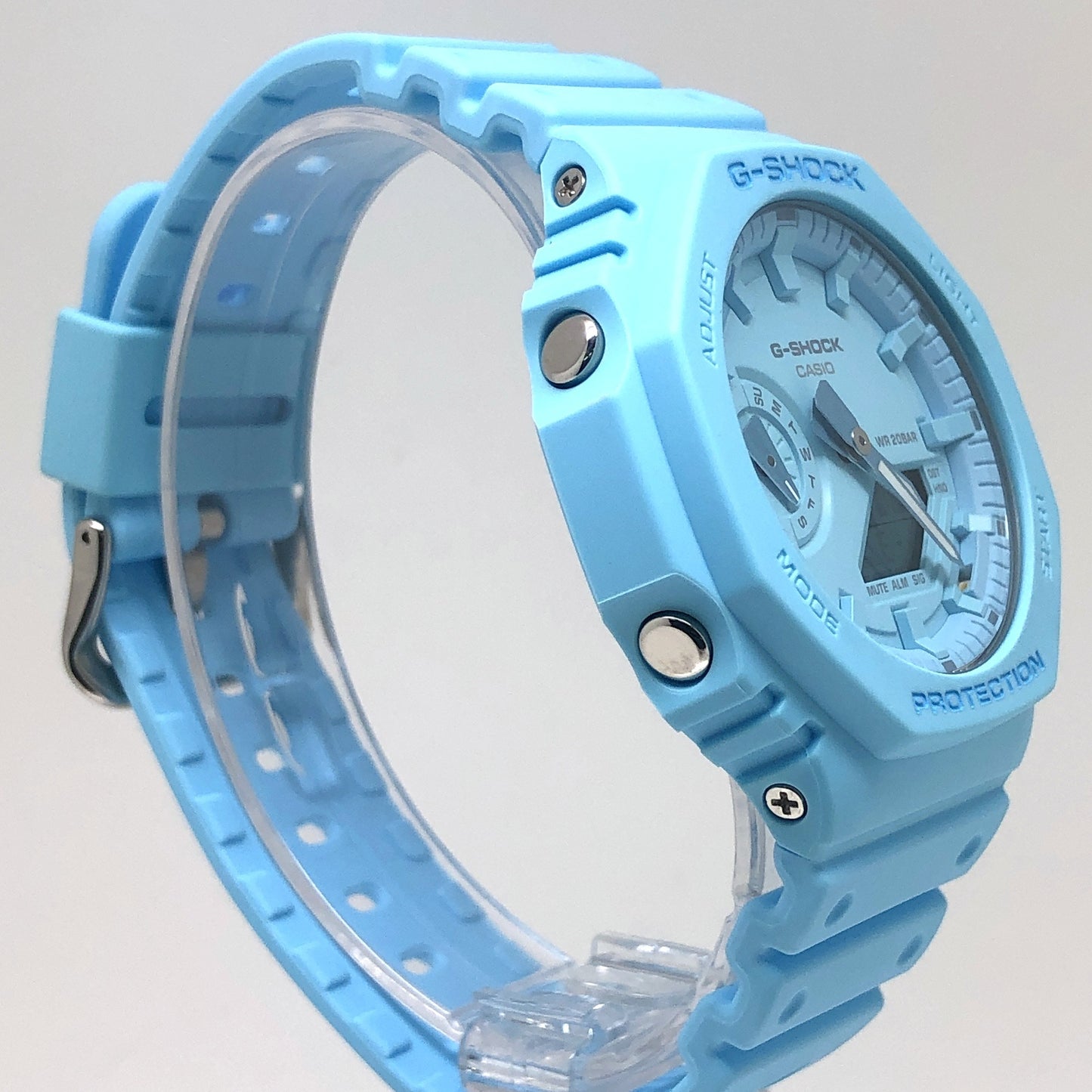 GA-2100-2A2 カシオーク オクタゴン ライトブルー ワントーン