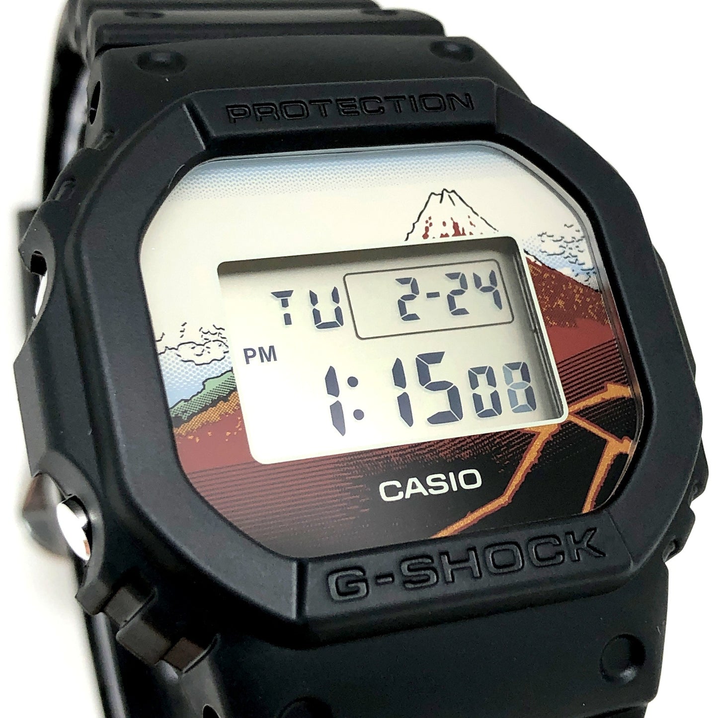 DW-5600KHSH25-1 葛飾北斎 富嶽三十六景 山下白雨 黒富士