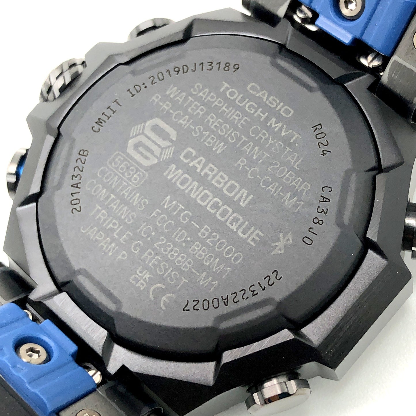 MTG-B2000B-1A2 MT-G ブルーメタル ソフトウレタンバンド