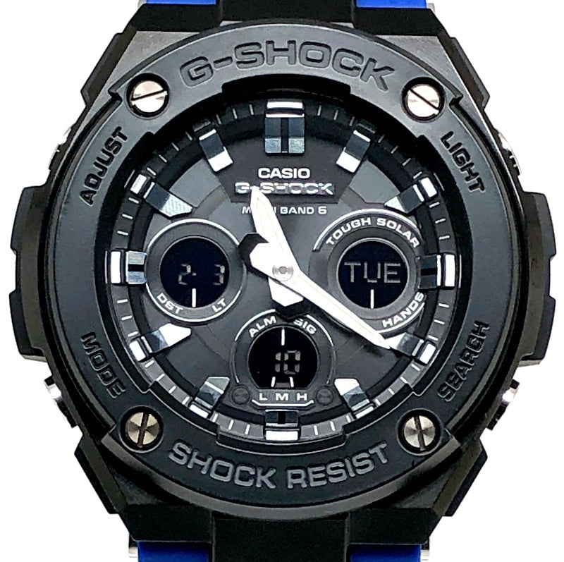 GST-W300G-2A1 G-STEEL ミッドサイズモデル ブラック×ブルー