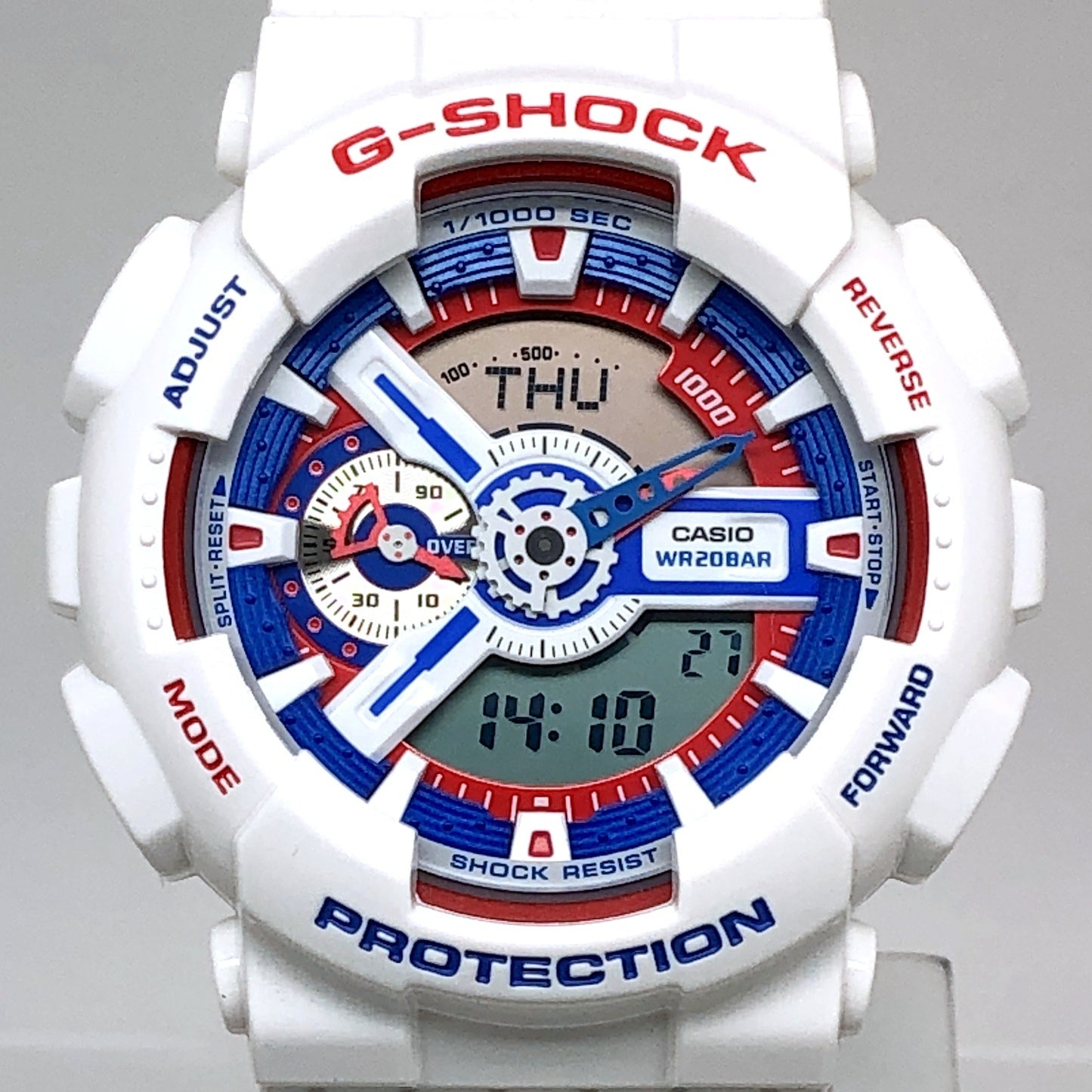 GA-110TR-7A ビッグケース ホワイトトリコロール