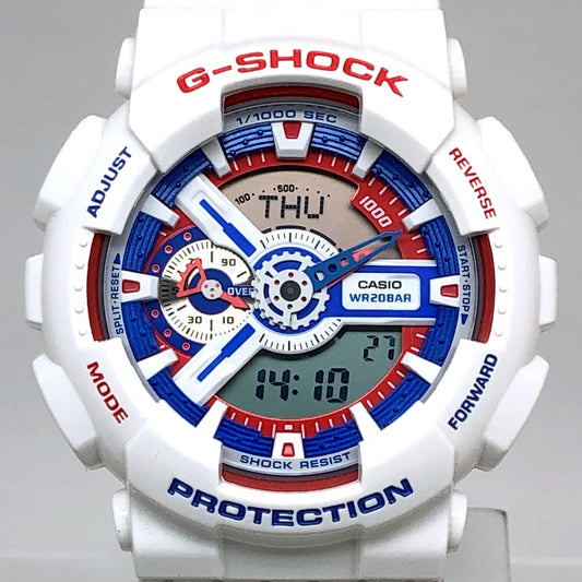 GA-110TR-7A ビッグケース ホワイトトリコロール