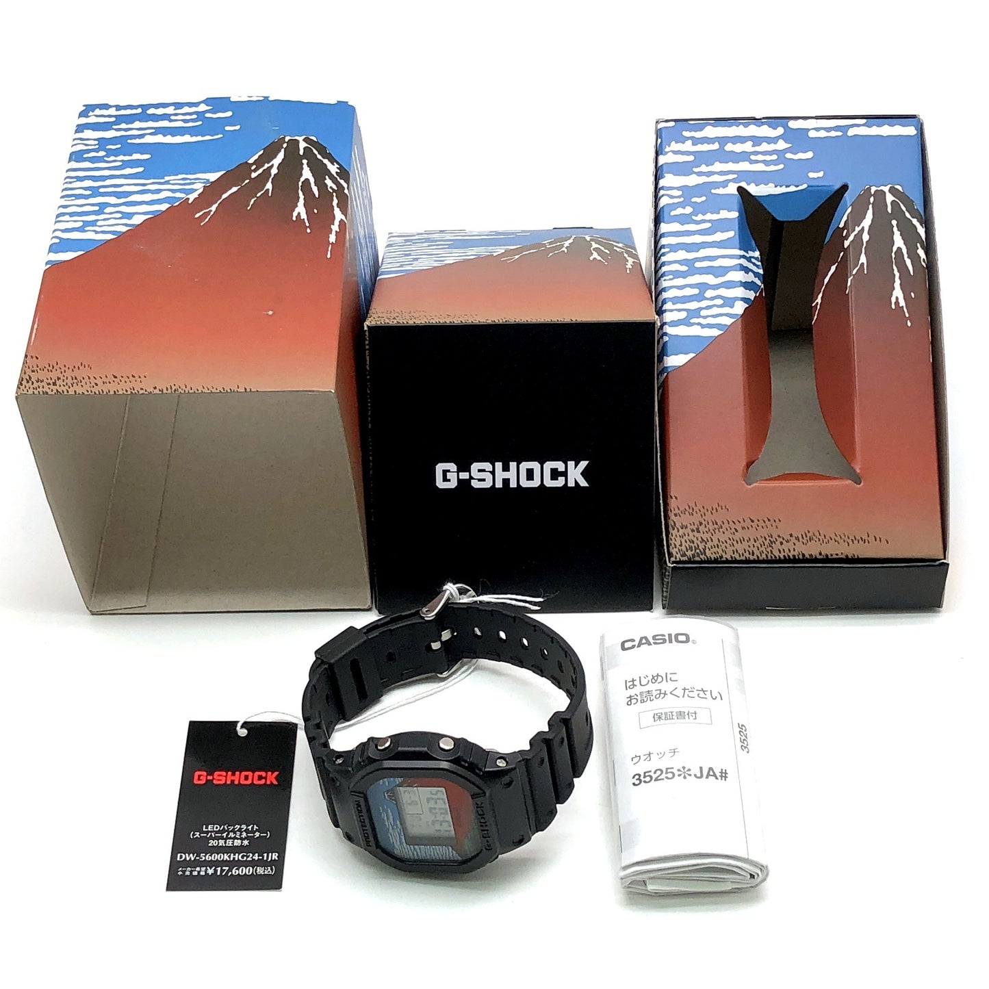 DW-5600KHG24-1 葛飾北斎 富嶽三十六景 凱風快晴(赤富士)