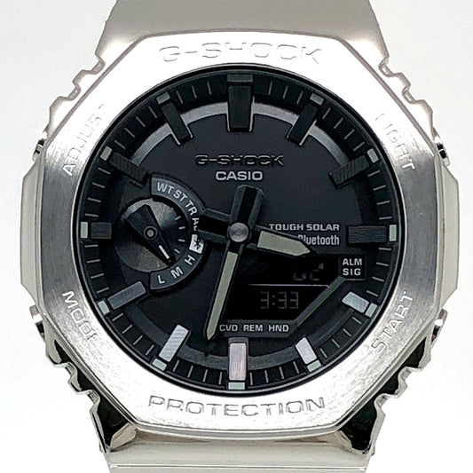 GM-B2100D-1A フルメタル シルバー ブラックダイヤル