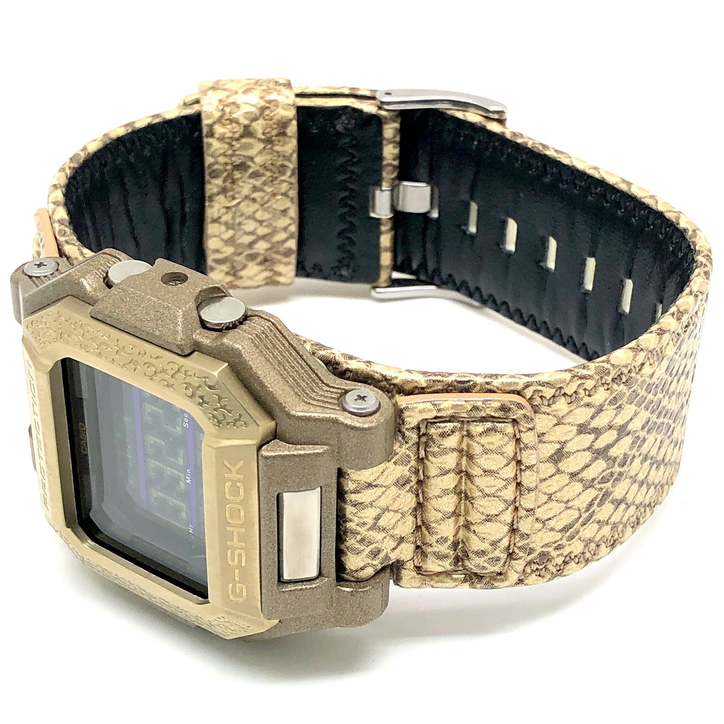 G-7800GL-9 ゴールドパイソン 蛇革調バンド