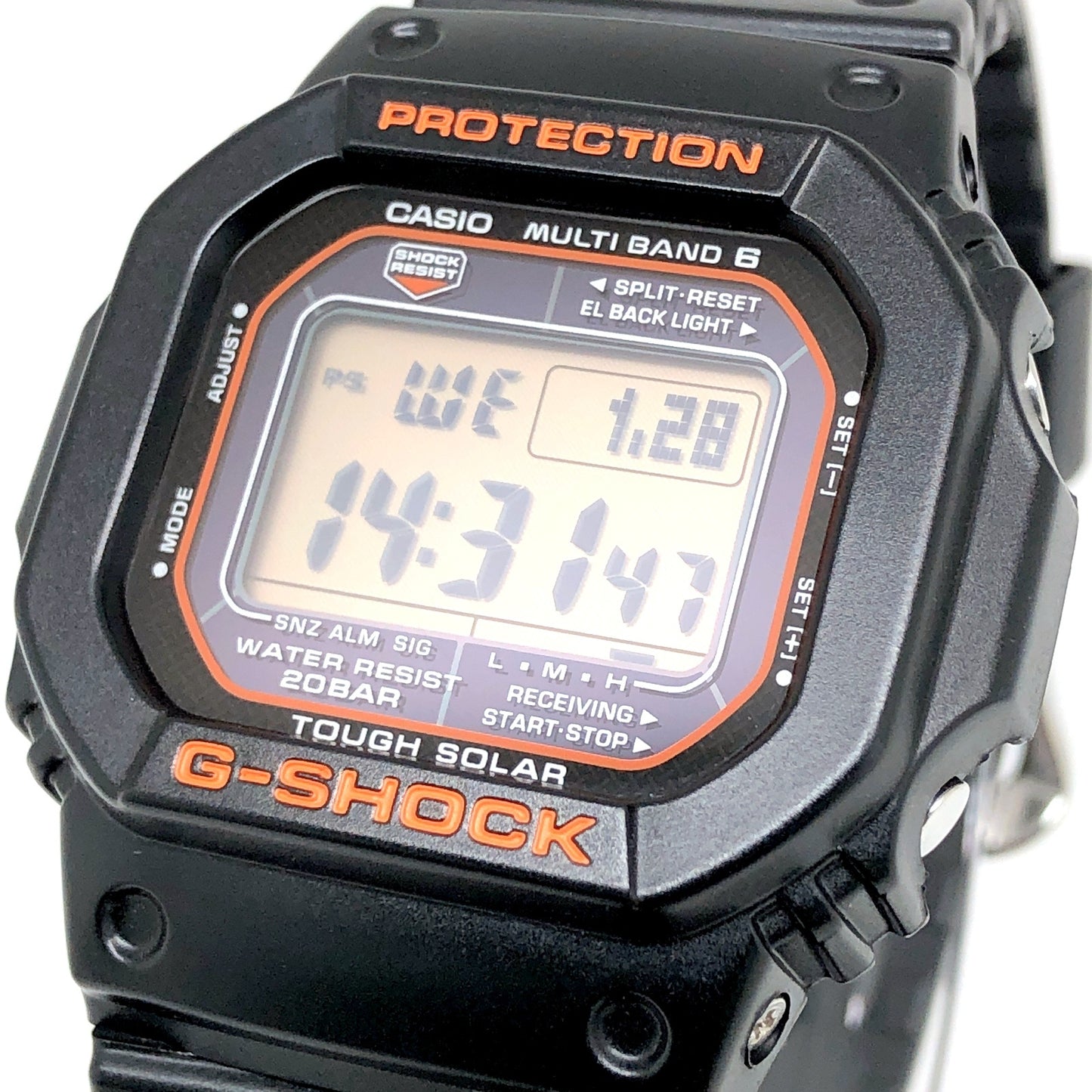 GW-M5610R-1 電波ソーラー オレンジ液晶モデル