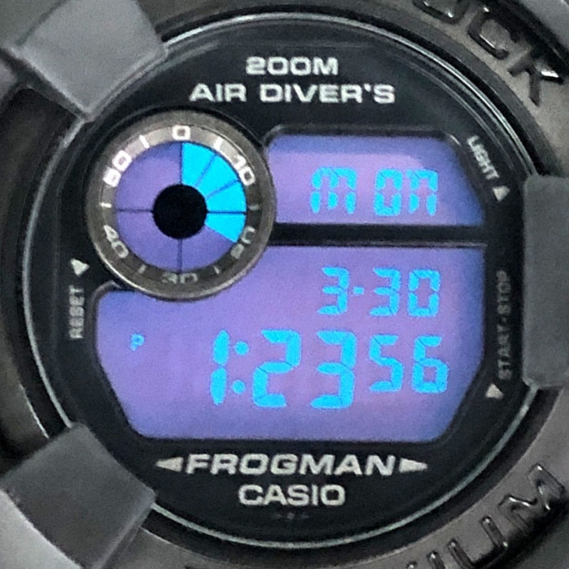 DW-8200BK-1 フロッグマン リアルブラック レッド液晶