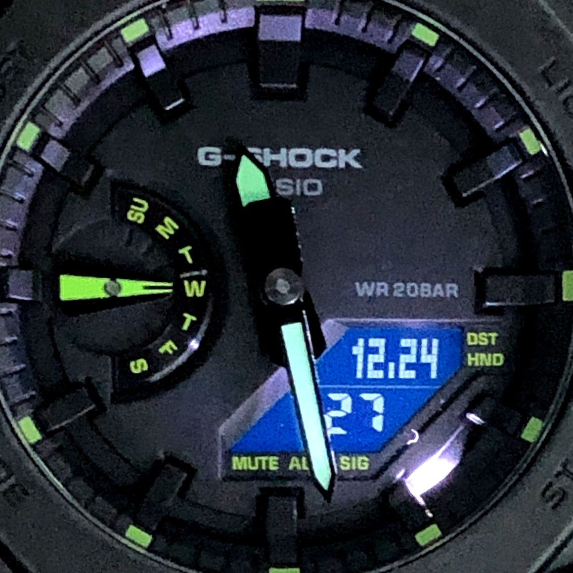 GA-2100-1A3 ネオンアクセントシリーズ グリーン