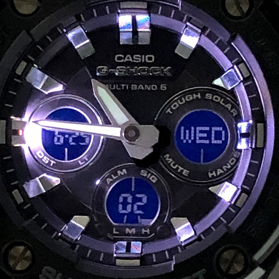 GST-W300G-2A1 G-STEEL ミッドサイズモデル ブラック×ブルー