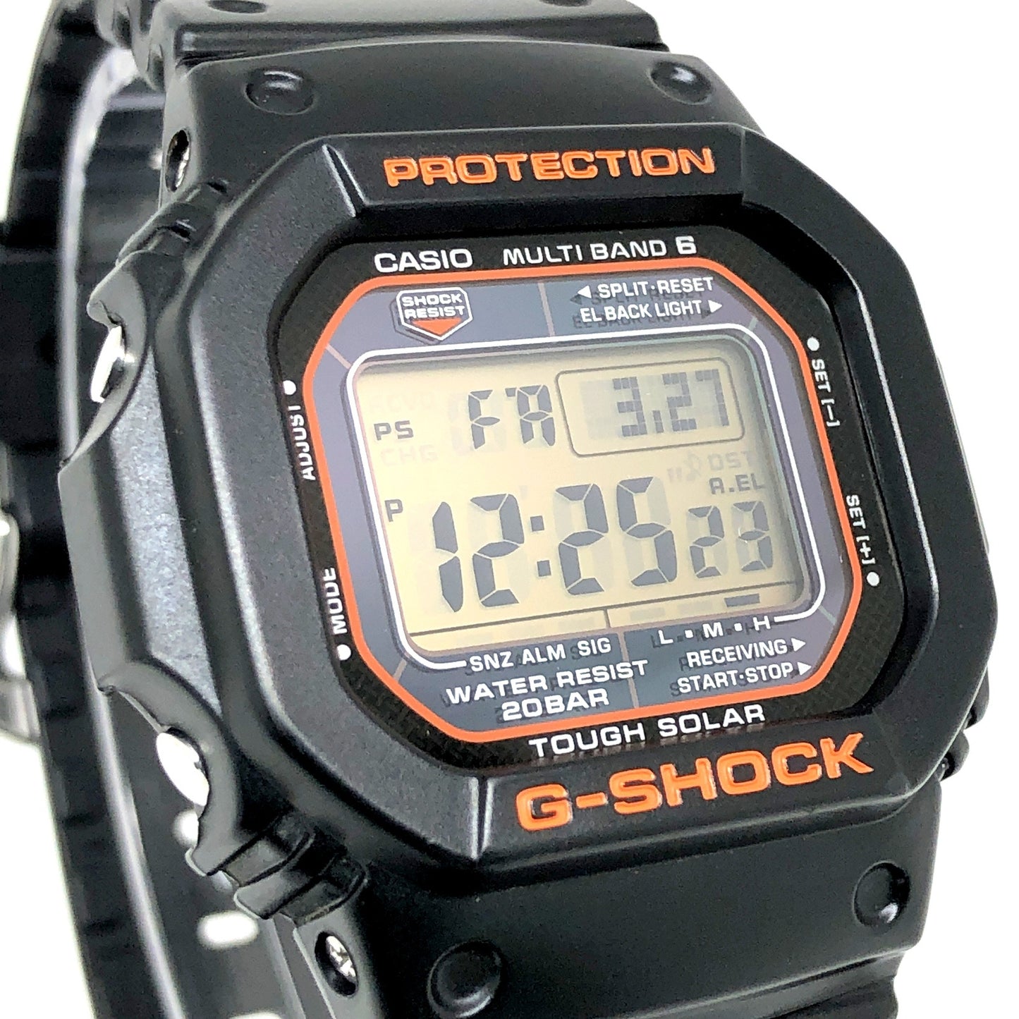 GW-M5610R-1 電波ソーラー オレンジ液晶モデル