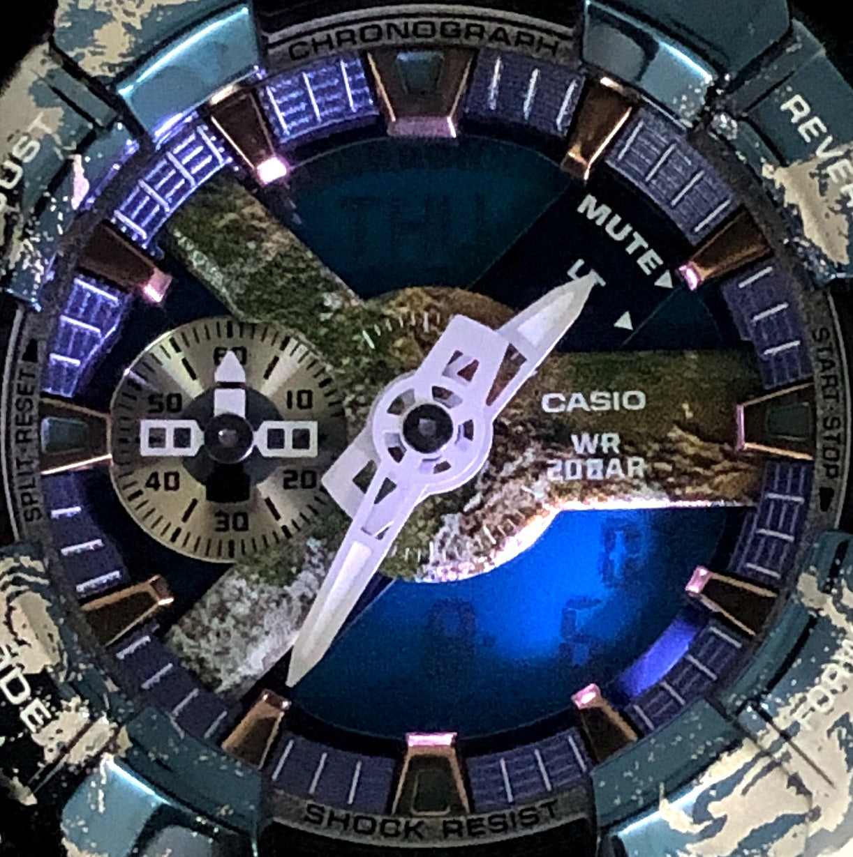 GM-110EARTH-1A メタルベゼル 地球モチーフ メタリックブルー