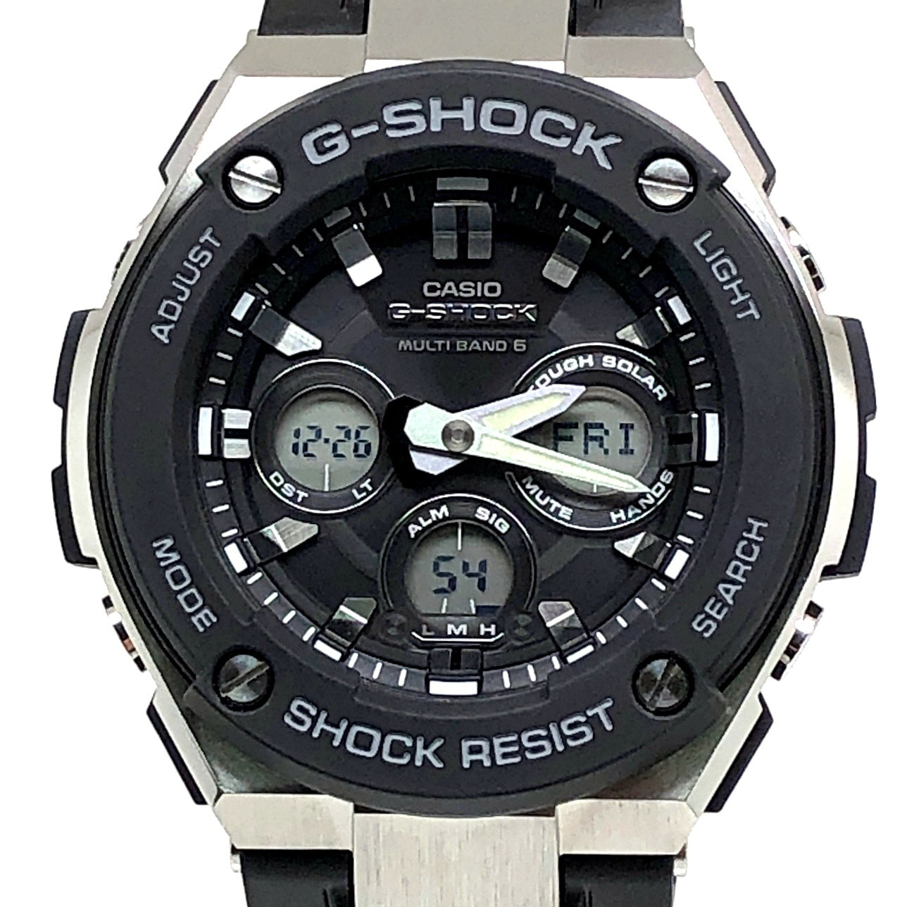 GST-W300-1A Gスチール 電波ソーラー メタル×樹脂バンド