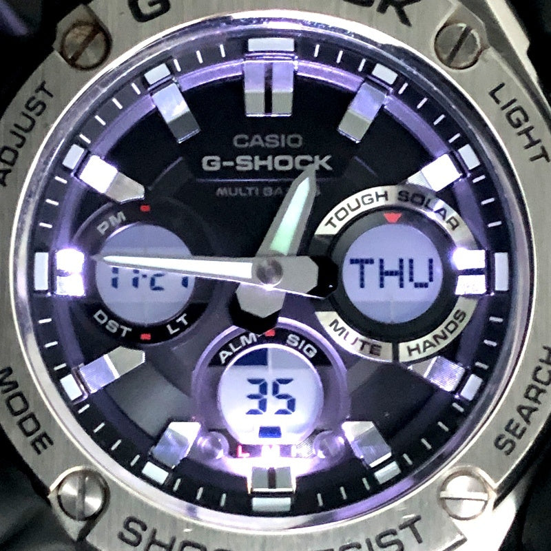 GST-W110-1AJF Gスチール 電波ソーラーモデル メタル×樹脂バンド