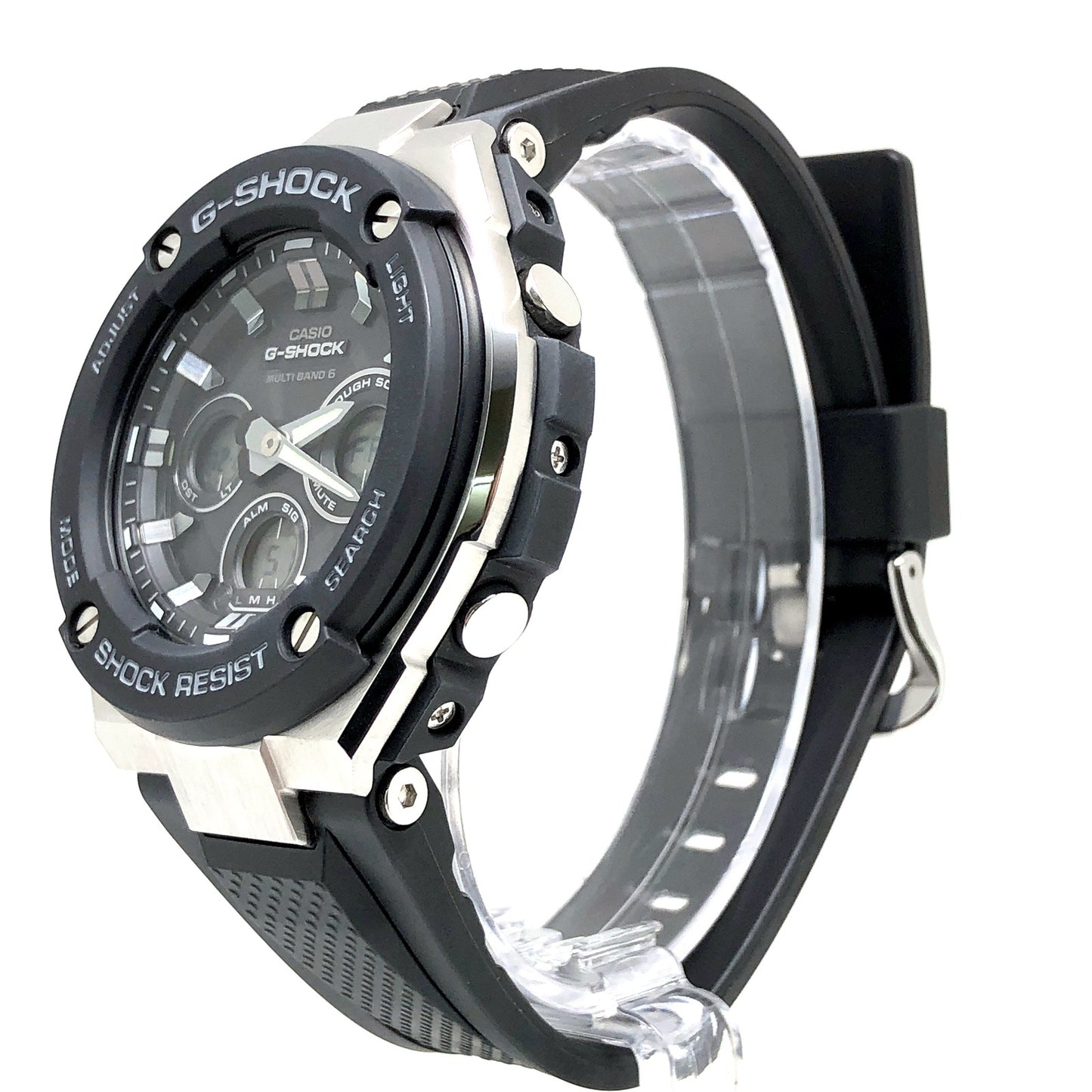 GST-W300-1A Gスチール 電波ソーラー メタル×樹脂バンド