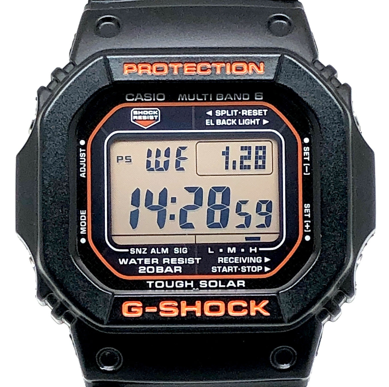 GW-M5610R-1 電波ソーラー オレンジ液晶モデル