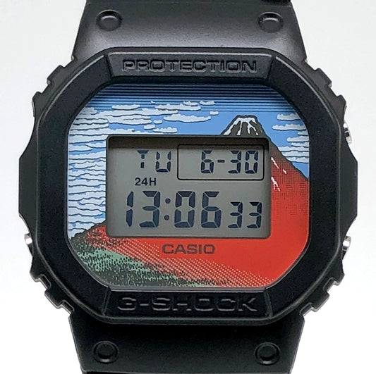 DW-5600KHG24-1 葛飾北斎 富嶽三十六景 凱風快晴(赤富士)