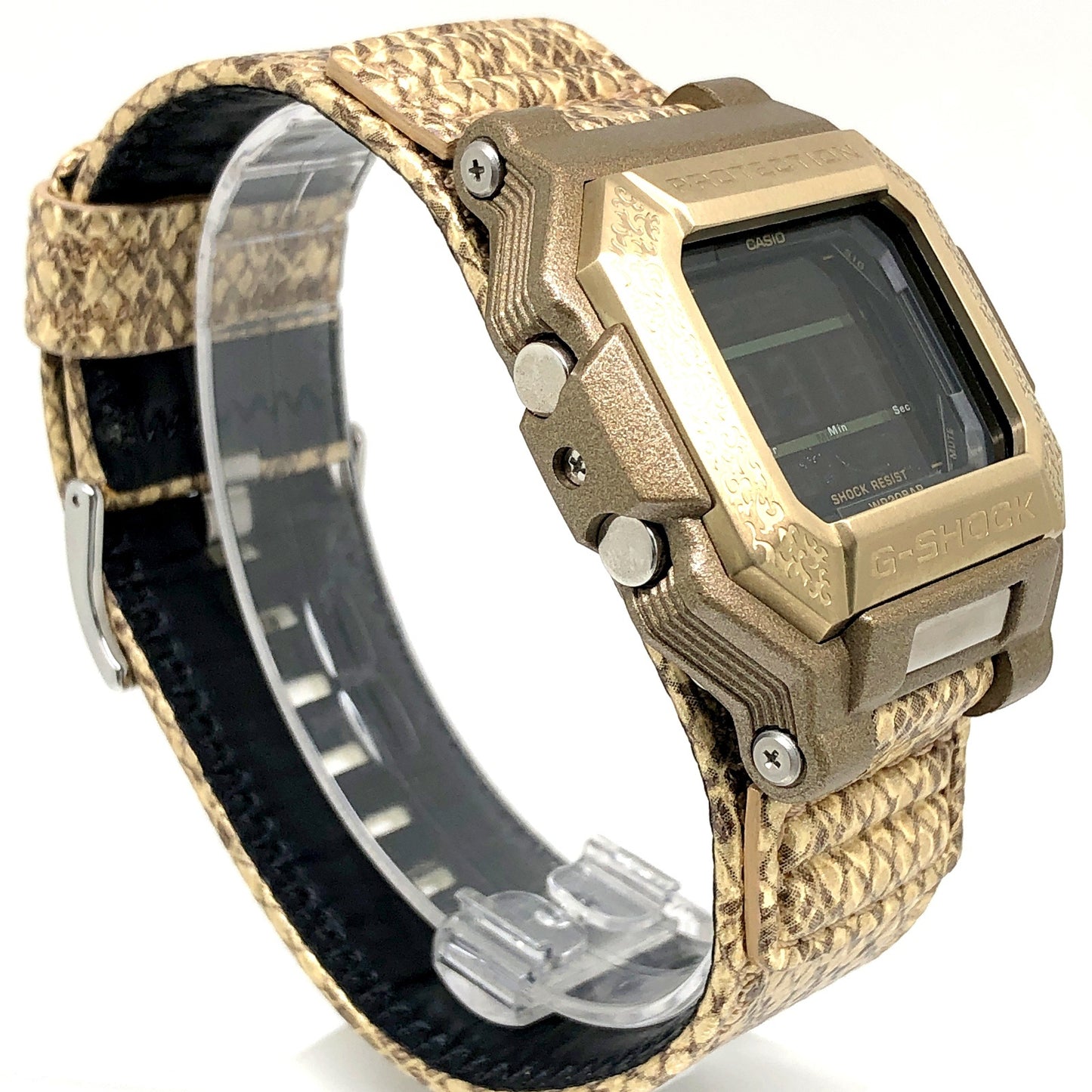 G-7800GL-9 ゴールドパイソン 蛇革調バンド