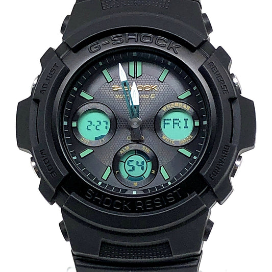 AWG-M100RC-1A 電波ソーラー ティールアンドブラウンカラー