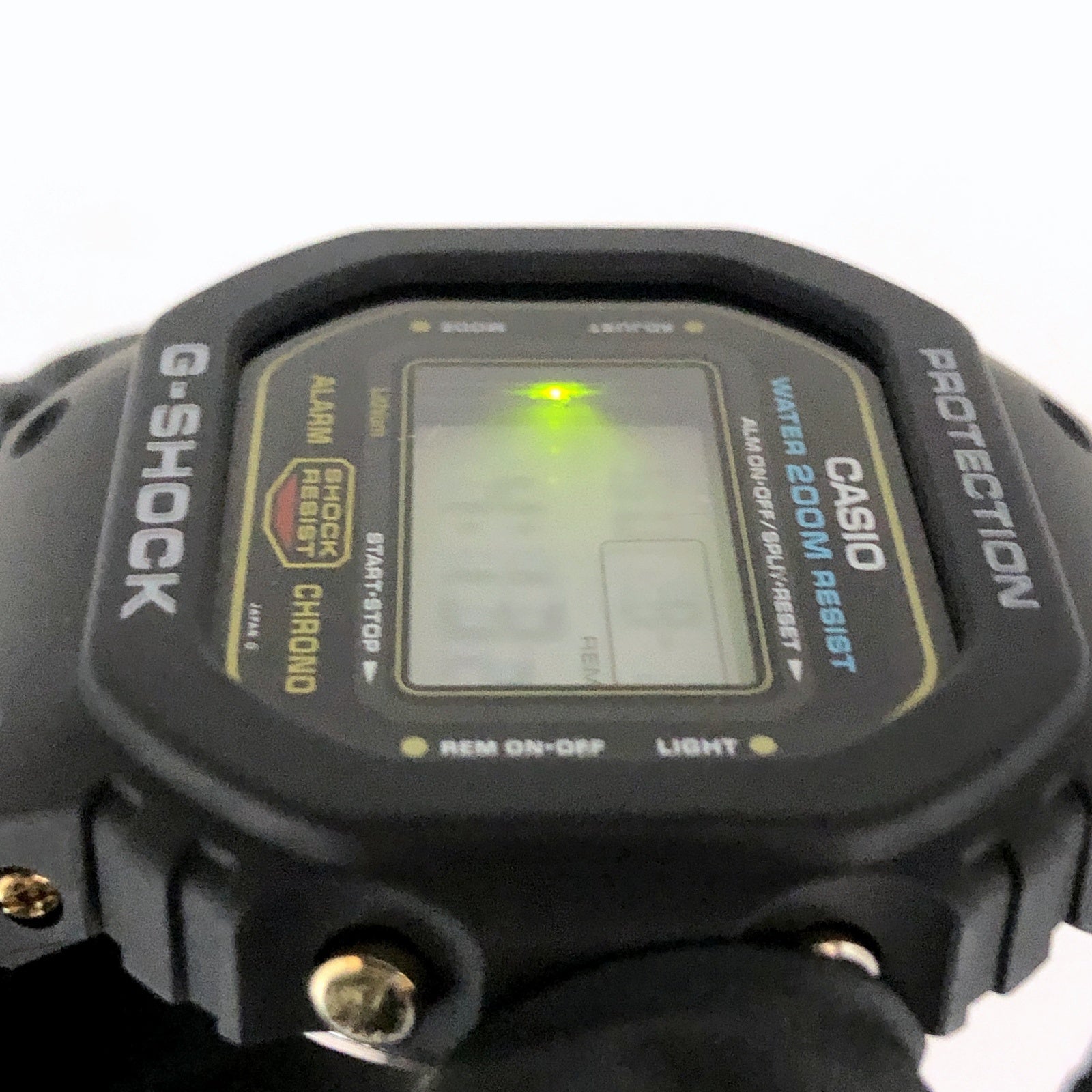 DW-5600C-9V 海外スピード レストア品 ゴールドVer. グリーン豆球