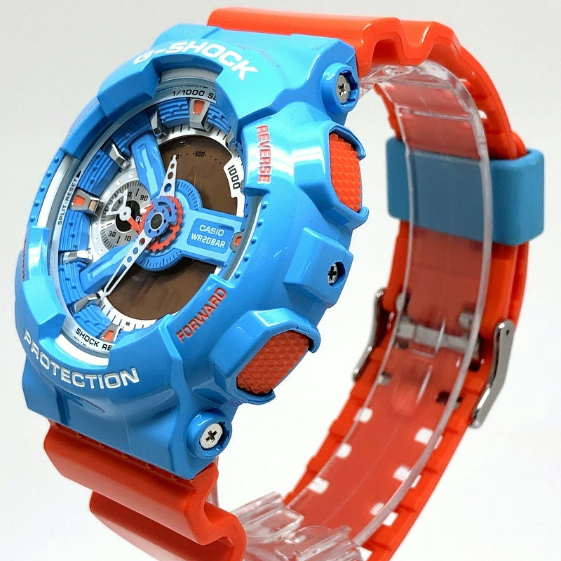 GA-110NC-2A ビッグケース ライトブルー×オレンジ